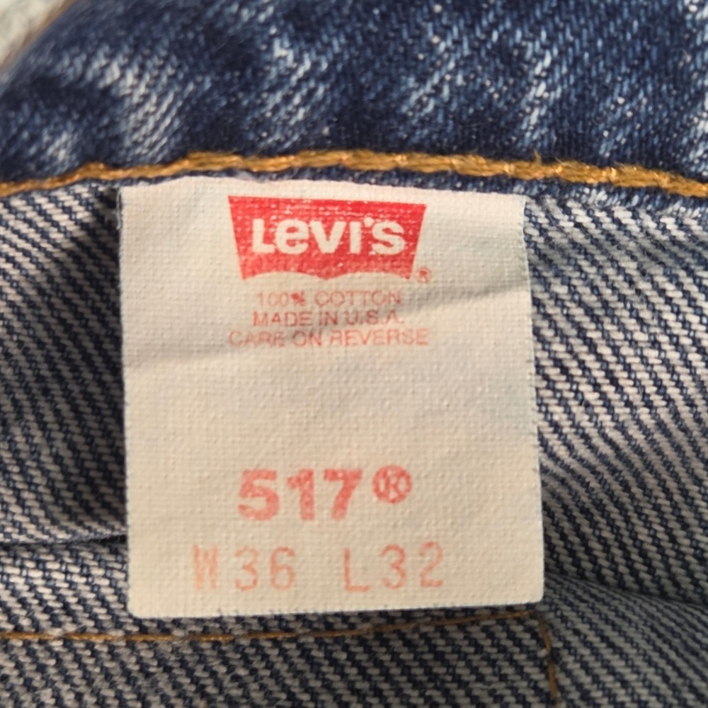 Vtg Levi's 90's 517 Orange Tab Bootcut Made in USA Jeans 36x32 (34×32) Blue 1996 - Picture 6 of 16